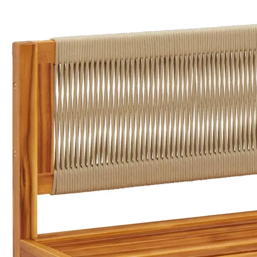  4 részes kerti kanapégarnitúra párnákkal, akácfa és kötél