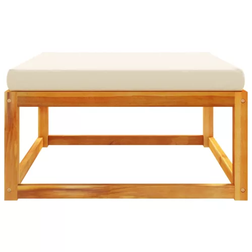  tömör akácfa kerti lábzsámoly párnával 65 x 65 x 29 cm