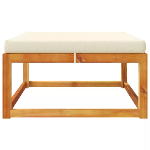  tömör akácfa kerti lábzsámoly párnával 65 x 65 x 29 cm