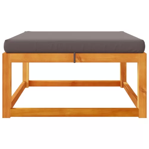  tömör akácfa kerti lábzsámoly párnával 65 x 65 x 29 cm