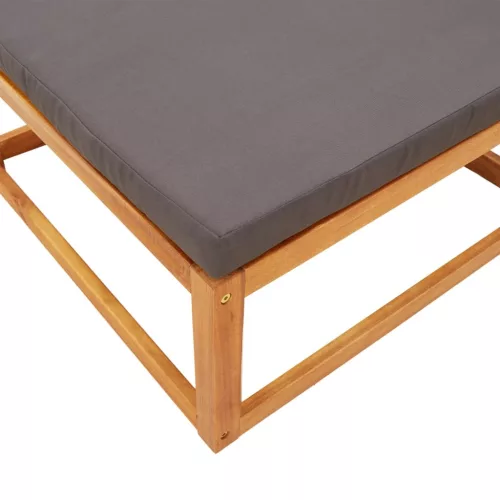  tömör akácfa kerti lábzsámoly párnával 65 x 65 x 29 cm