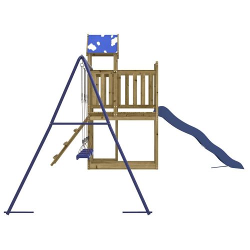  impregnált fenyőfa kültéri játszószett