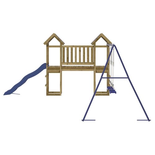  impregnált fenyőfa kültéri játszószett