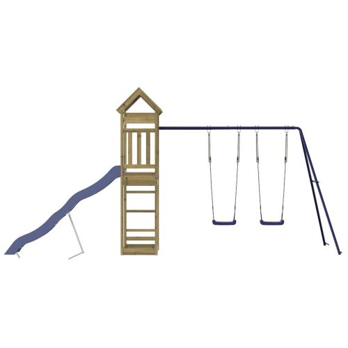  impregnált fenyőfa kültéri játszószett