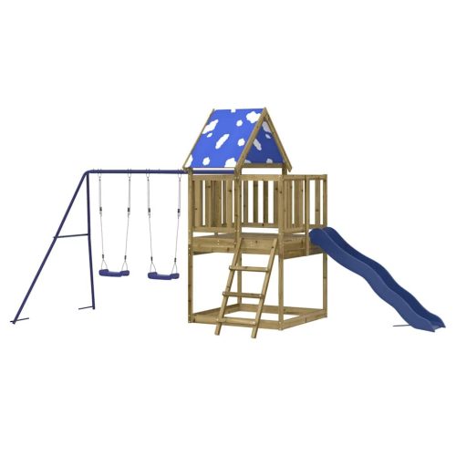  impregnált fenyőfa kültéri játszószett