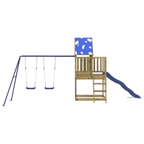  impregnált fenyőfa kültéri játszószett