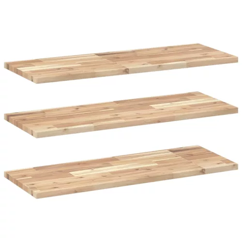  3 db kezeletlen tömör akácfa függőpolc 100 x 30 x 2 cm