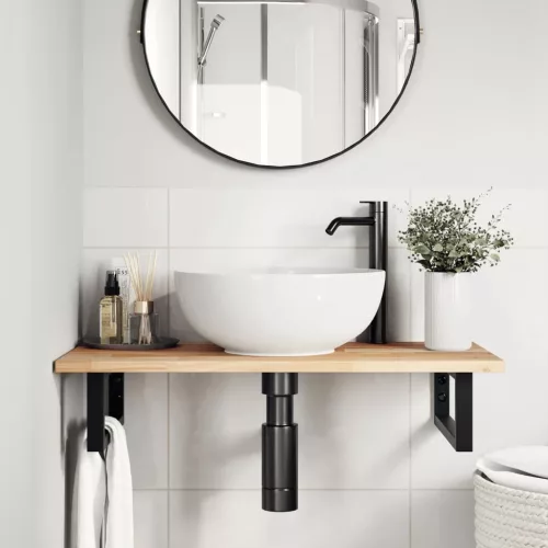  kezeletlen tömör akácfa fürdőszobapult 60 x 40 x 2 cm