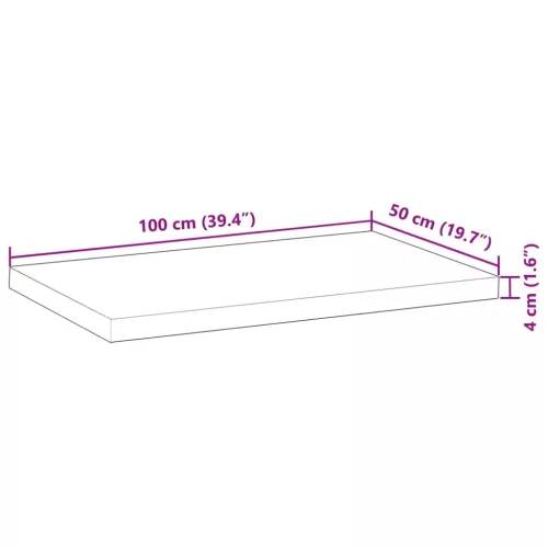  kezeletlen tömör akácfa fürdőszobapult 100x50x4 cm
