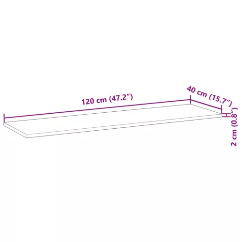  olajbevonatú tömör akácfa fürdőszobapult 120 x 40 x 2 cm