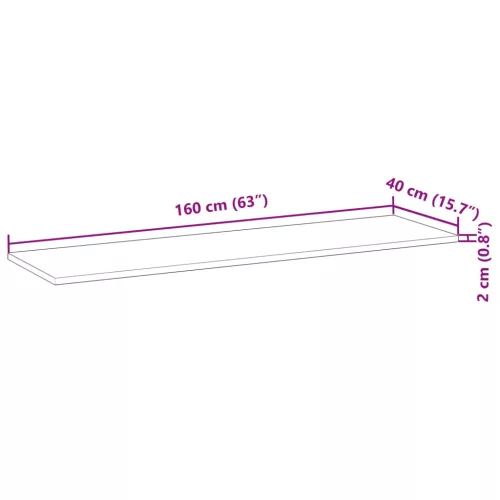  olajbevonatú tömör akácfa fürdőszobapult 160 x 40 x 2 cm