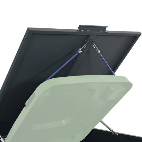  antracit acél kerekes tároló 2 szemeteskukához 138x79x117 cm