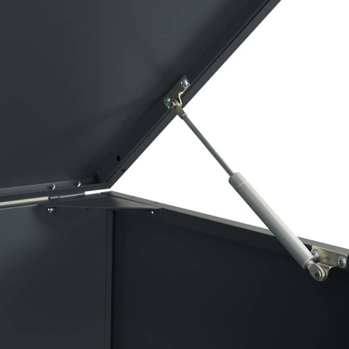  antracit acél kerekes tároló 2 szemeteskukához 138x79x117 cm