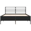  fekete szerelt fa és fém ágykeret 120 x 200 cm