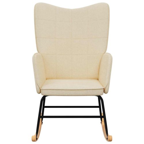  krémszínű szövet hintaszék