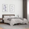  barna tölgyszínű szerelt fa és fém ágykeret 140x190 cm