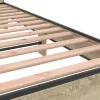  sonoma tölgyszínű szerelt fa és fém ágykeret 200 x 200 cm