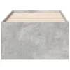  betonszürke kanapéágy fiókkal matrac nélkül 100x200 cm