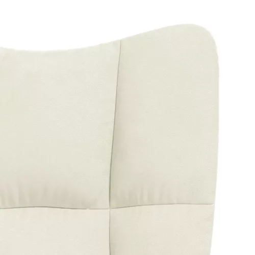  krémfehér bársony pihenőfotel