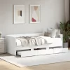  fehér kanapéágy fiókkal matrac nélkül 75x190 cm