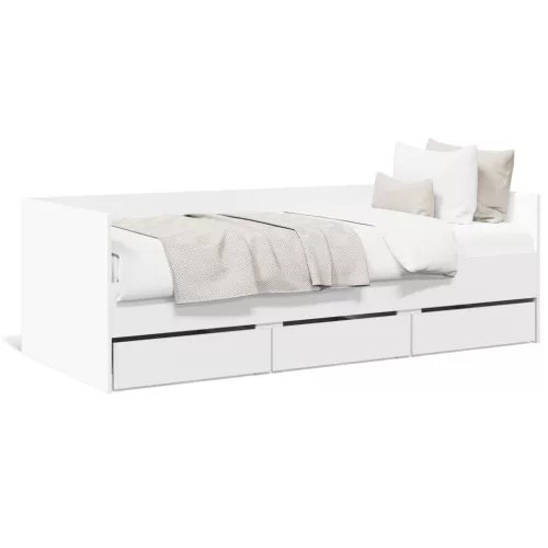  fehér kanapéágy fiókkal matrac nélkül 75x190 cm