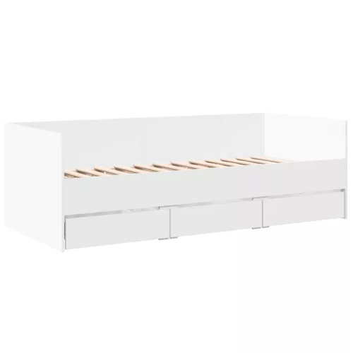  fehér kanapéágy fiókkal matrac nélkül 75x190 cm