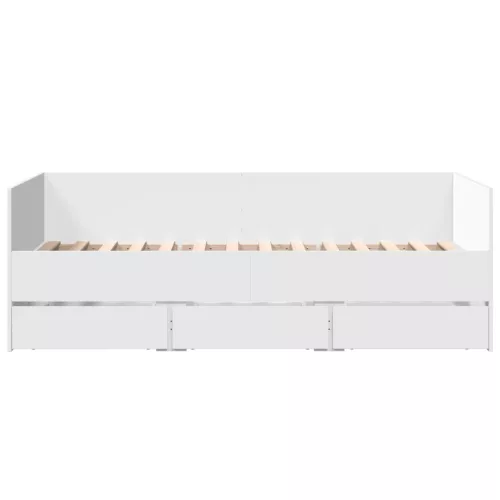  fehér kanapéágy fiókkal matrac nélkül 75x190 cm
