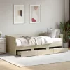  sonoma tölgy kanapéágy fiókkal matrac nélkül 75x190 cm