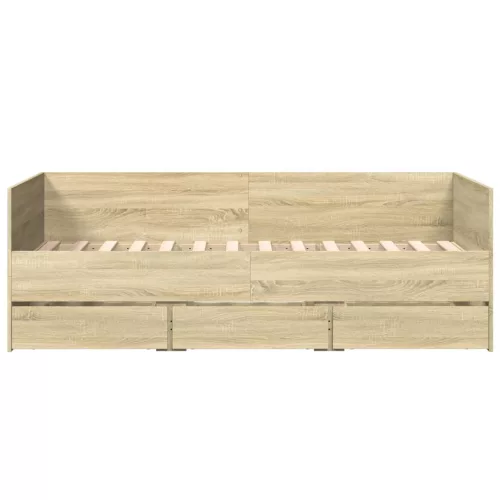  sonoma tölgy kanapéágy fiókkal matrac nélkül 75x190 cm