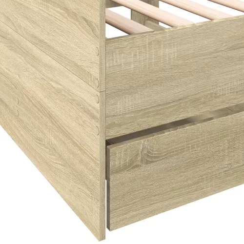  sonoma tölgy kanapéágy fiókkal matrac nélkül 75x190 cm