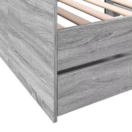  szürke sonoma kanapéágy fiókkal matrac nélkül 100x200 cm