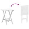  fehér tömör nyárfa hintaszék összecsukható asztallal