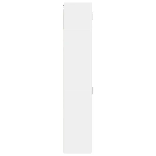  fehér szerelt fa vékony tárolószekrény 30 x 42,5 x 225 cm