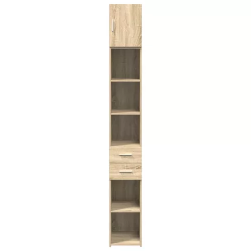  sonoma tölgy szerelt fa vékony tárolószekrény 30x42,5x225 cm