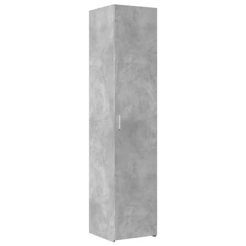  betonszürke szerelt fa vékony tárolószekrény 40 x 42,5 x 225 cm