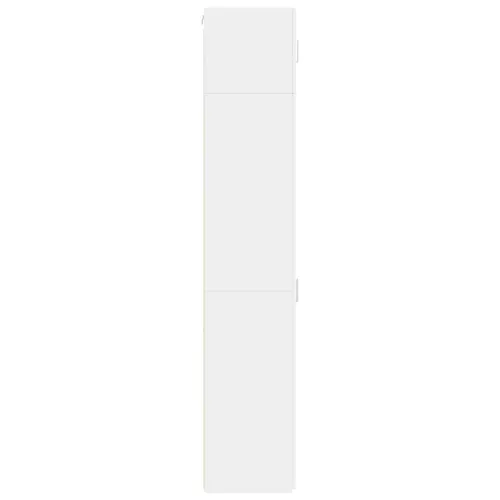  fehér szerelt fa vékony tárolószekrény 45 x 42,5 x 225 cm