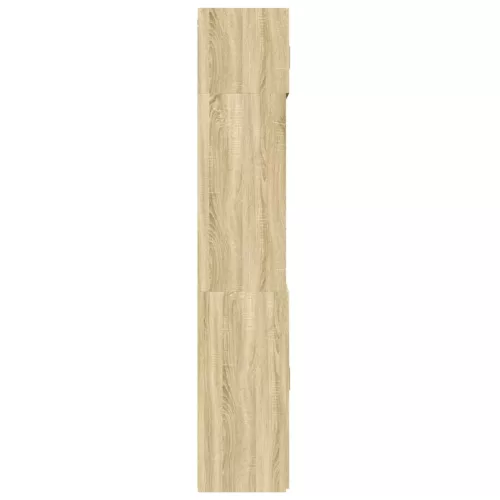  sonoma tölgy színű szerelt fa tárolószekrény 70 x 42,5 x 225 cm