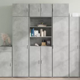    betonszürke szerelt fa tárolószekrény 70 x 42,5 x 225 cm