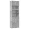  betonszürke szerelt fa tárolószekrény 70 x 42,5 x 225 cm