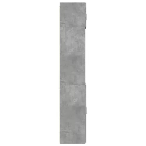  betonszürke szerelt fa tárolószekrény 70 x 42,5 x 225 cm