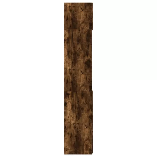  füstös tölgy színű szerelt fa tárolószekrény 70 x 42,5 x 225 cm