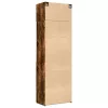  füstös tölgy színű szerelt fa tárolószekrény 70 x 42,5 x 225 cm