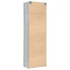  szürke sonoma színű szerelt fa tárolószekrény 70x42,5x225 cm
