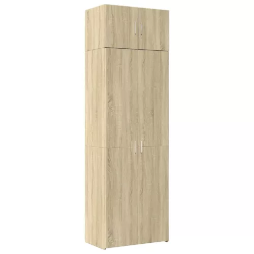  sonoma tölgy szerelt fa tárolószekrény 70 x 42,5 x 225 cm