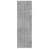  betonszürke szerelt fa tárolószekrény 70 x 42,5 x 225 cm