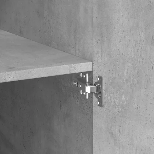  betonszürke szerelt fa tárolószekrény 70 x 42,5 x 225 cm