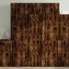  füstös tölgy színű szerelt fa tárolószekrény 70 x 42,5 x 225 cm