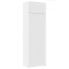  fehér szerelt fa tárolószekrény 70 x 42,5 x 225 cm