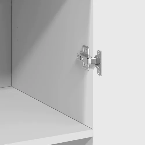  fehér szerelt fa tárolószekrény 70 x 42,5 x 225 cm