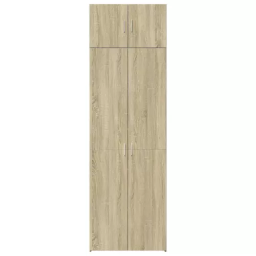  sonoma tölgy szerelt fa tárolószekrény 70 x 42,5 x 225 cm